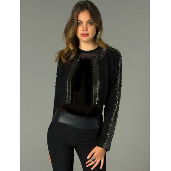 Elie Tahari Astor Embellished Jacket Blazer New